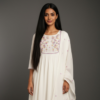 🤍 White Mal Cotton Flared Kurti Set with Dupatta – Elegant Festive & Function Wear for Women 🤍