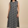 🖤 Black Printed Cotton Kurti Set – Two Piece