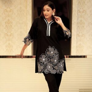 Midnight Floral Cotton Co-ord Ensemble