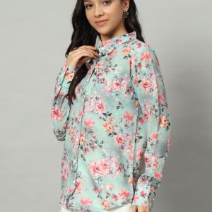 Western Digital Floral Muslin Shirt
