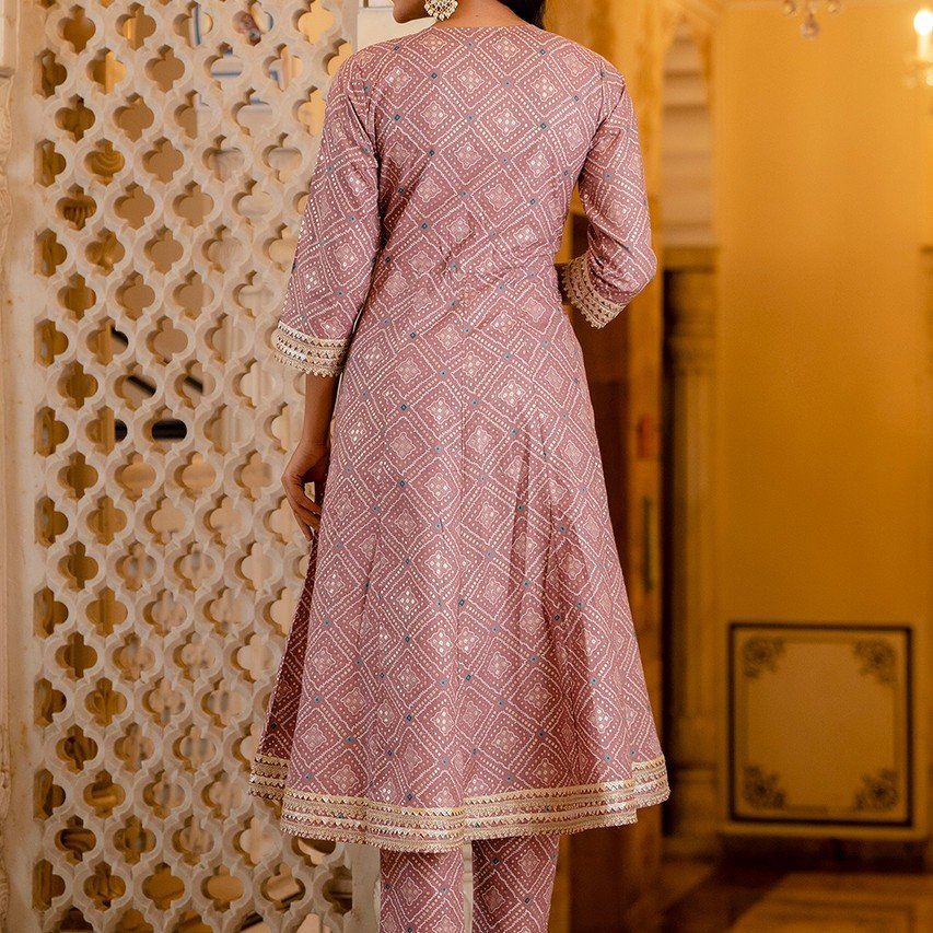 Festive 3-Piece Anarkali Set with Chinon Dupatta - Image 8