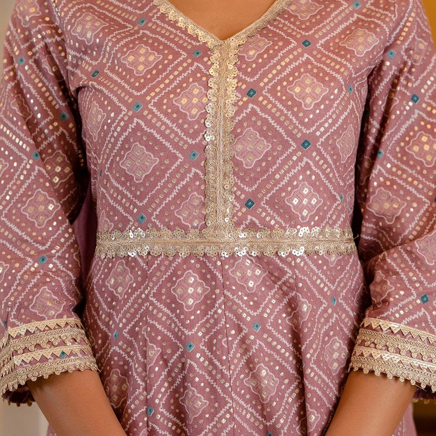 Festive 3-Piece Anarkali Set with Chinon Dupatta - Image 14